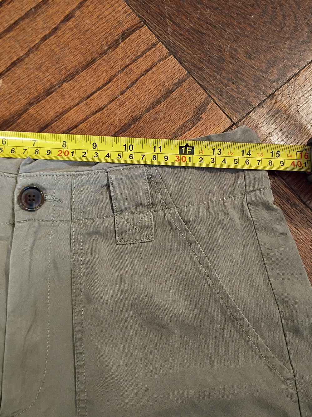 Banana Republic 100% Tencel Utility Pant Size 8P Sage Green Olive Cropped Barrel - Picture 4 of 7